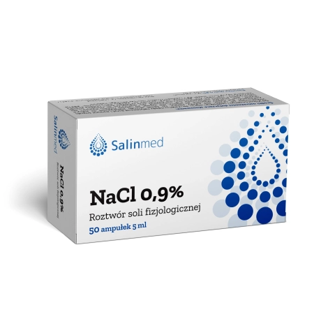 Sól fizjologiczna NaCl 0,9% SALINMED 50 x 5 ml ampułki