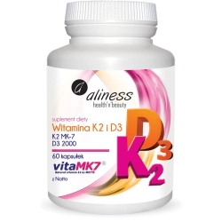 Aliness Witamina K2 MK-7 100 µg + D3 60 kapsułek Aliness Witamina K2 MK-7 100 µg + D3 60 kapsułek