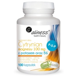 Aliness Cytrynian Magnezu z Potasem oraz B6 100 kapsułek
