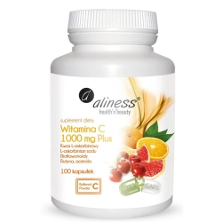 Aliness Witamina C 1000 mg Plus 100 kapsułek – odporność, bioflawonoidy Aliness Witamina C 1000 mg Plus 100 kapsułek – odporność, bioflawonoidy