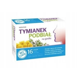 Tymianek Podbiał Na Gardło Smak Malinowy 16 pastylek bez cukru