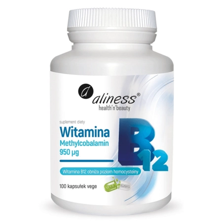 Aliness Witamina B12 Methylcobalamin 900 g 100 kaps – metabolizm + nerwy