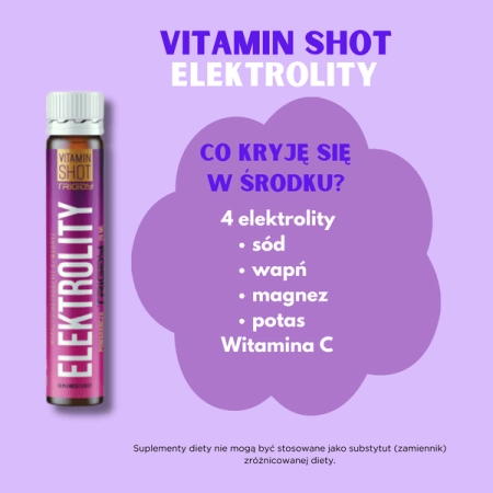 Elektrolity shot Triggy 25 ml magnez potas bez cukru