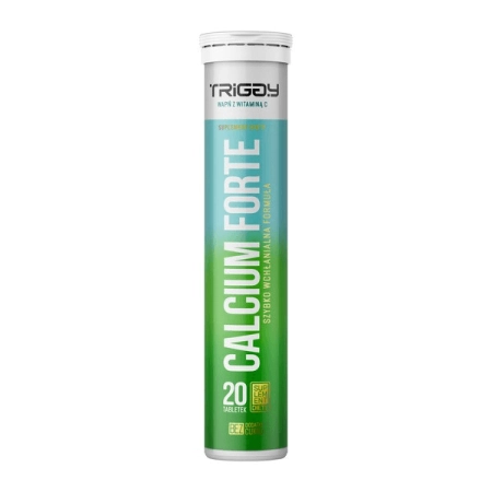 Triggy Calcium Forte, tabletki musujące 20 szt. smak pomarańczowy