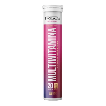 Triggy Multiwitamina 20 tabletki musujące, smak truskawkowy