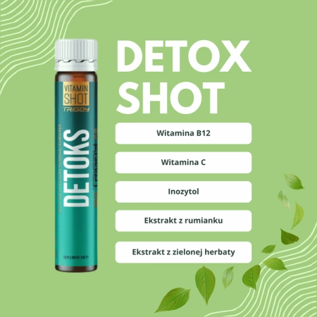 Triggy Vitamin Shot Detox 25 ml, smak zielone jabłko