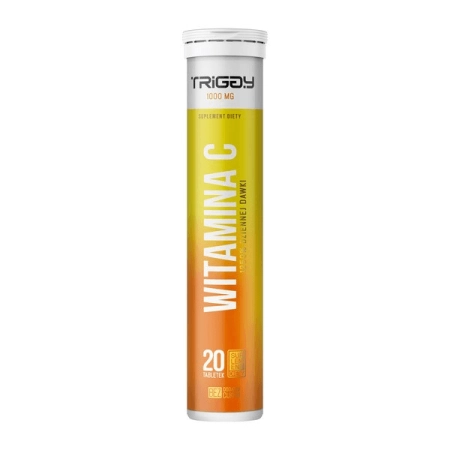 TRIGGY Witamina C 1000 mg tabletki musujące 20 szt, smak pomarańczowy