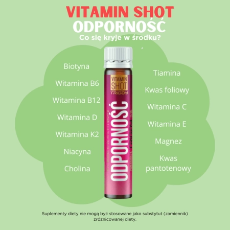 Triggy Vitamin Shot Odporność 25 ml, smak pomarańczowy