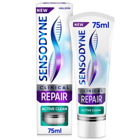 Sensodyne Clinical Repair Active Clean, pasta do zębów nadwrażliwych, 75 ml