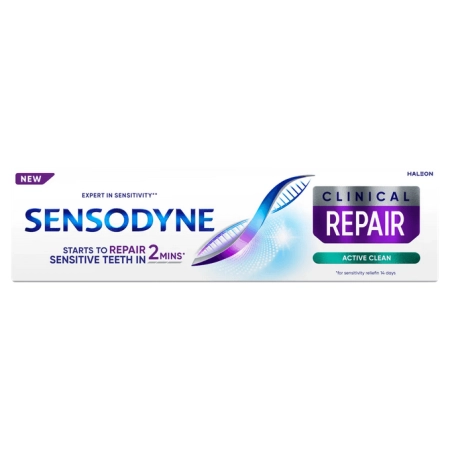 Sensodyne Clinical Repair Active Clean, pasta do zębów nadwrażliwych, 75 ml
