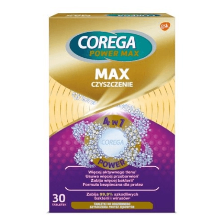 COREGA Max Czyszczenie, 30tabl.
