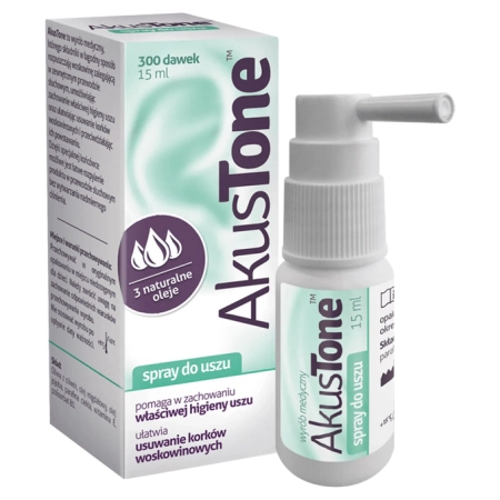 Akustone, spray do uszu, 15 ml