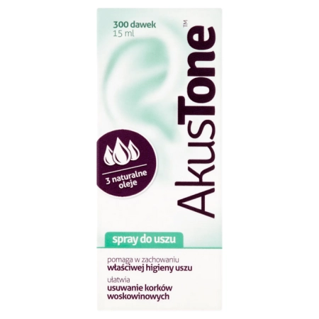 Akustone, spray do uszu, 15 ml