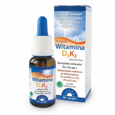 Witamina D3 K2 MK7 krople Dr Jacob’s 20 ml