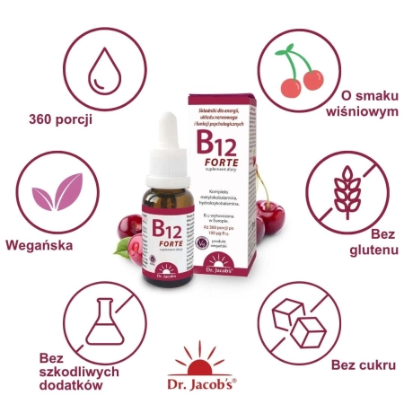 Witamina B12 forte krople Dr Jacob’s 20 ml