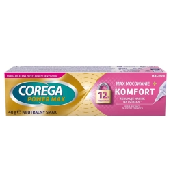 Corega Power Max krem mocujący do protez 40 g, smak neutralny