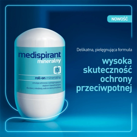 Medispirant Mineralny, emulsja ochronna roll-on, dla dzieci, młodzieży i osób ze skórą wrażliwą, 40 ml