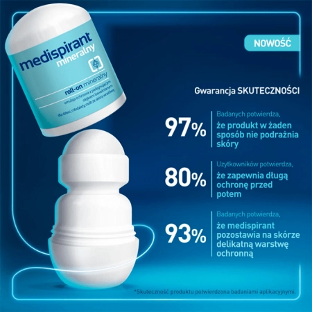 Medispirant Mineralny, emulsja ochronna roll-on, dla dzieci, młodzieży i osób ze skórą wrażliwą, 40 ml