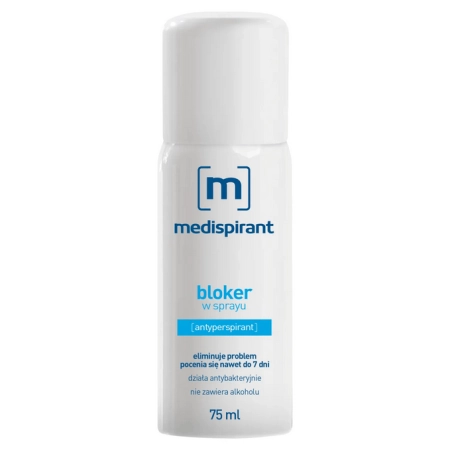 Medispirant, bloker w sprayu, antyperspirant, 75 ml