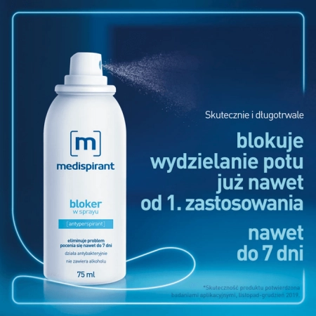 Medispirant, bloker w sprayu, antyperspirant, 75 ml