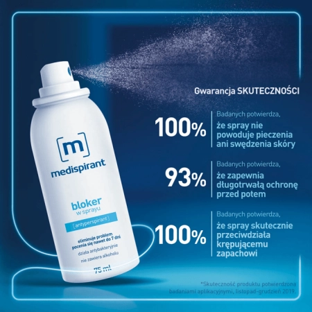 Medispirant, bloker w sprayu, antyperspirant, 75 ml