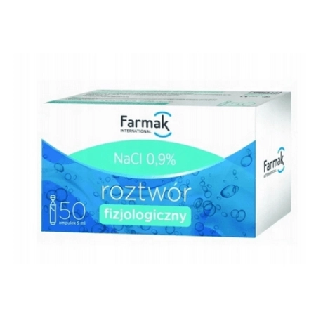 Roztwór soli fizjologicznej NaCl 0,9% Farmak – 50×5 ml
