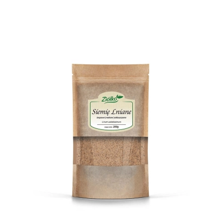 Siemię lniane mielone odtłuszczone 200 g Ziółko – naturalny dodatek do diety