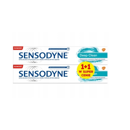 Sensodyne Deep Clean – pasta do zębów 2×75 ml na nadwrażliwość zębów