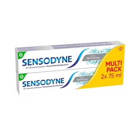 Sensodyne Extra Whitening – pasta do zębów 2×75 ml wybielająca i łagodna
