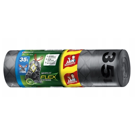 Jan Niezbędny worki na śmieci Magnum Flex Strong 35L z taśmą 15 szt mocne