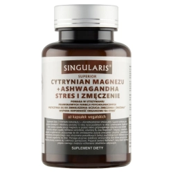 Cytrynian Magnezu + Ashwagandha Singularis 60 kapsułek Cytrynian Magnezu + Ashwagandha Singularis 60 kapsułek