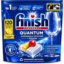 Finish Quantum Lemon Kapsułki do zmywarki 120 szt Finish Quantum Lemon Kapsułki do zmywarki 120 szt