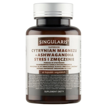 Cytrynian Magnezu + Ashwagandha Singularis 60 kapsułek