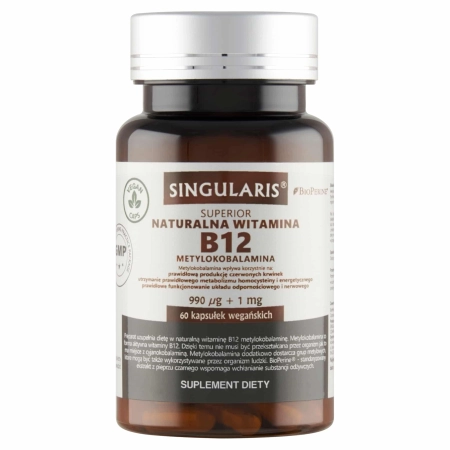 Witamina B12 Metylokobalamina 990 µg Singularis 60 kapsułek