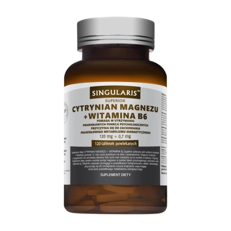 Cytrynian magnezu + B6 Singularis 120 tabletek
