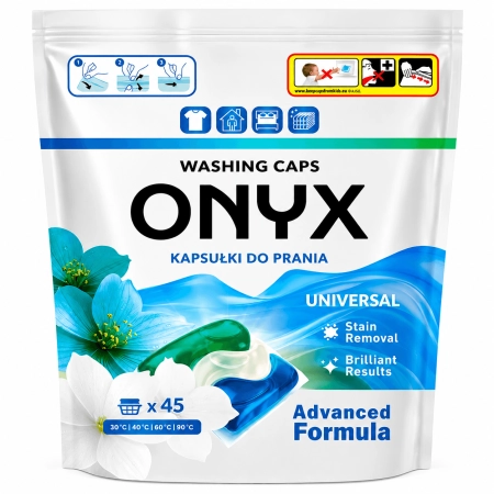 Kapsułki do prania Onyx 3w1 Universal 45 szt.